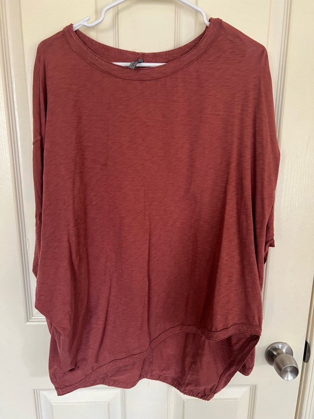VIMMIA Rust Oversized Slub Knit Top Large Made USA Dolman Sleeve